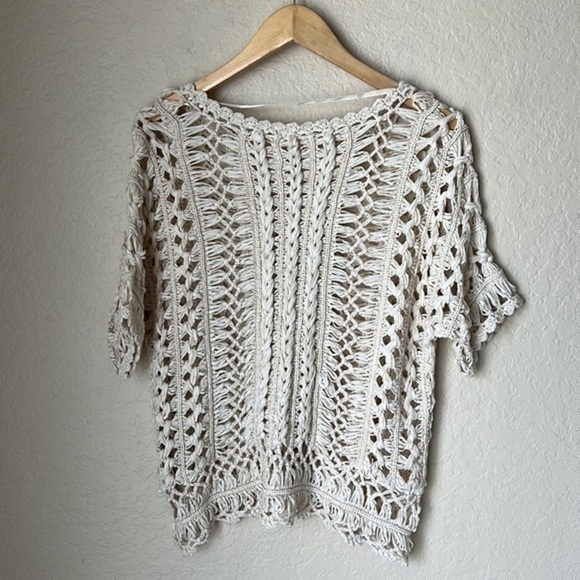 MOTH loose yarn knit cream blouse - Picture 7 of 10